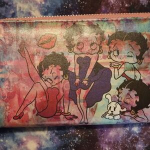 Betty Boop Print Wallet - Multicolor